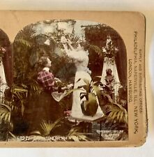 1897 Antique Stereoview Card “Decorating For The Wedding” Universal Photo Art Co