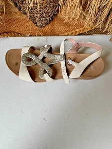 Sandalia Marfil Dansko Reeta 6023 Cuero Nobuck Adornado con Cuentas Talla 40 EE. UU. 9,5-10 - Imagen 1 de 7