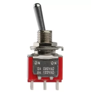 Toggle Switch, DPDT, Panel Mount, On-On, Solder Terminal by RS Pro Double Pole. - Picture 1 of 3