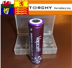 1 x Vapcell 3000mAh 20700 battery in plastic protective case FREE P&P - Picture 1 of 5
