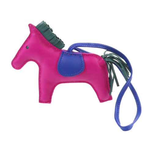 HERMÈS HERMES Rodeo MM Charm Veloce Pelle Viola Verde Blu