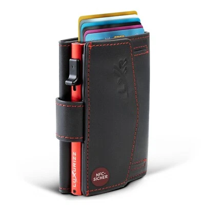 Luxurizz® Slim Wallet  Mit Münzfach Rfid Schutz Portmonee Geldbörse Geldbeutel - Bild 1 von 4