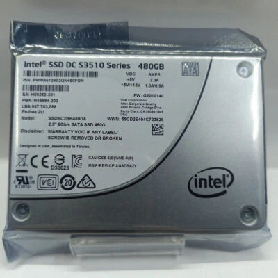 Intel DC S3510 480GB SSD 2.5" SATA 6Gb/s Solid State Drive SSDSC2BB480G6 - Image 1 of 2