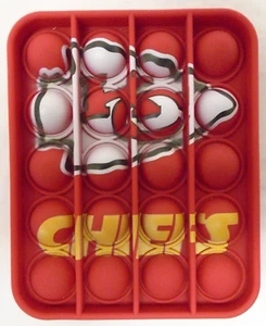 Kansas City Chiefs Pocket Fidget Poppers Silicone Pop Giocattolo - Foto 1 di 3