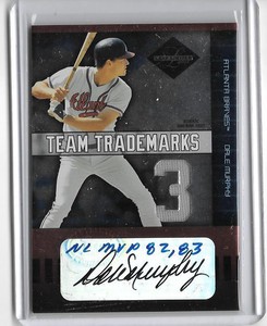 DALE MURPHY 2004 LEAF LIMITED TEAM TRADEMARKS GAME JERSEY AUTOGRAPH #32/100