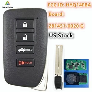 for 2013-2020 Lexus GS350 GS450H ES350 Smart Key Remote Fob HYQ14FBA 281451-0020 - Picture 1 of 2