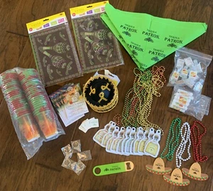 Patron Tequila Promo Kit- Bandannas/cups/beads/keychains NEW! 100+ - Picture 1 of 16