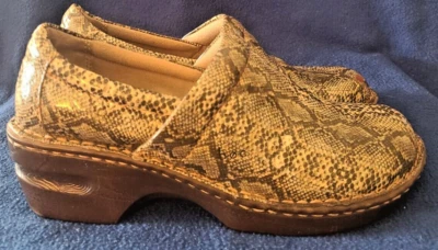 Zuecos BOC Born Concept para mujer talla 8 estampado de cocodrilo C00087 estilo piel de serpiente verde Foto 1 de 3