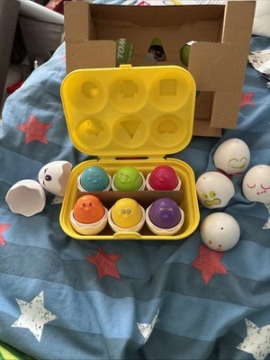 TOMY TOOMIES, HIDE & SQUEEK EGGS, AGED 6 M + - Image 1 of 4