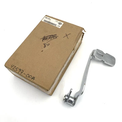 oem Harley 42597-00A Chrome Rear Right Foot Brake Control Pedal 00-17 FL Softail - Image 1 of 4