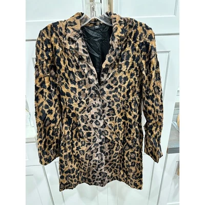 Abrigo Chaqueta Blazer Isda & Co Estampado Leopardo Piel Sintética Estampado Animal Pequeña Foto 1 de 4