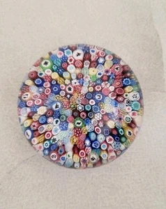 Vtg. Baccarat 12 Zodiac Silhouette 1978 Closepack Millefiori Design Paperweight - Picture 1 of 15
