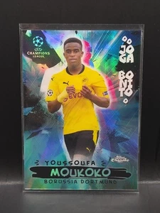 2021 Topps Chrome Champions Youssoufa Moukoko Joga Bonito Aqua Refractor #/199 - Picture 1 of 3