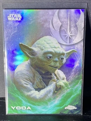 2025 TOPPS ХРОМ ЗВЕЗДНЫЕ ВОЙНЫ COSTCO ЭКСКЛЮЗИВ #CE-50 YODA RAINBOW ПЕРЕЛИВАЮЩАЯСЯ - Изображение 1 из 3