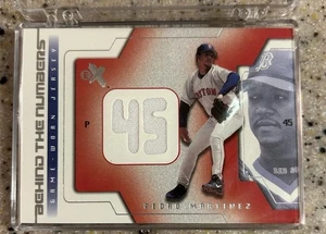 2002 Fleer Pedro Martinez Game Used Uniform Behind The Numbers Boston Red Sox - Picture 1 of 2