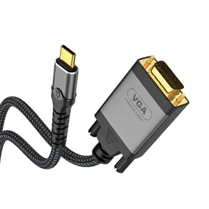 Type C to VGA Cable Cord for Large Screen Expansion with 1080P High Definition - Afbeelding 1 van 8