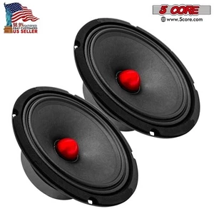 5Core 8" Subwoofer Speaker Pair 500W 8Ohm Deep Bass PA DJ Audio Sub Woofer - Picture 1 of 11