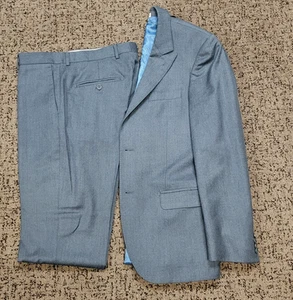STRONG SUIT  2-Button Jacket Pants Men 38R 38 Reg 32x31 Gray 100% WOOL Cutglass - Picture 1 of 10