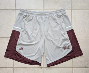 Adidas Men's XXL Mississippi State Bulldogs Gray Red Climalite Basketball Shorts - Picture 1 of 6