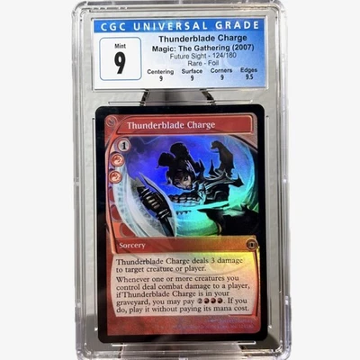 THUNDERBLADE CHARGE Rare Foil Future Sight 124/180 2007 CGC Graded 9 Mint MTG - Image 1 of 2