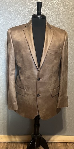 Giacca cappotto sportivo Michael Kors uomo marrone ecopelle scamosciata 38R blazer business ufficio
