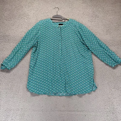 Blusa múltiple geométrica cuello redondo pulóver manga 3/4 sin marca para mujer talla XL Foto 1 de 4