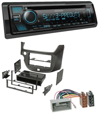 Kenwood Bluetooth USB CD MP3 DAB Autoradio für Honda Jazz (ab 2009) dunkelgrau - Bild 1 von 4