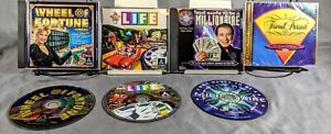 Trivia Pursuit + Millionaire + Game Of Life + Wheel Of Fortune Hasbro PC CD Lot