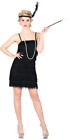 Flapper Charleston 20'S Fancy Dress Ladies 1920S Costume Outfit + Holder Uk 6-24