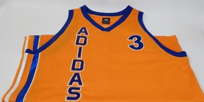 Camiseta sin mangas Adidas vintage naranja y azul de baloncesto 2XL Foto 1 de 3