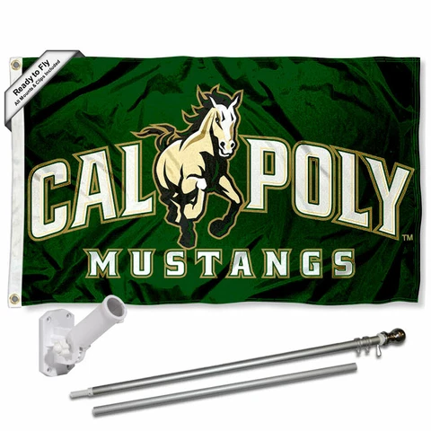 Cal Poly Mustangs Flag Pole and Bracket Gift Package Cover