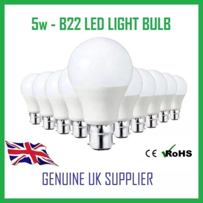 5W GLS LED Bulb B22 Bayonet LED 40w Light Bulbs Warm/Cool White Lamps ♻️180° ECO - Image 1 of 4