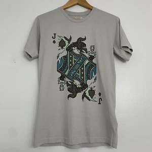New WeLoveFine Dota 2 Mens Small Visage of Spades Gray Crew Neck Tee with Card - Picture 1 of 5