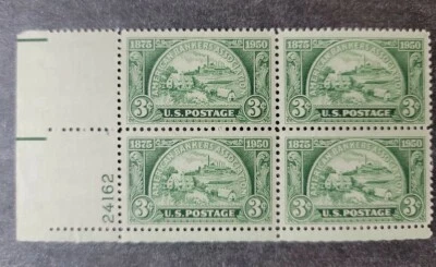 Scott #987 American Bankers Association (ABA) Plate Block of 4 Stamps - MNH - Image 1 of 2