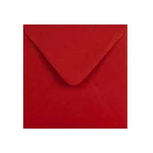 155 x 155 Sobre Cuadrado Rojo Oscuro | Goma | 120gsm V-Flap Sobre Rojo Carmesí - Imagen 1 de 3