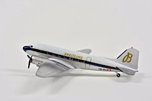 Modello costruito professionale Breitling Dakota aereo DC-3 Skytrain 1/72 (pre ordine) - Foto 1 di 12