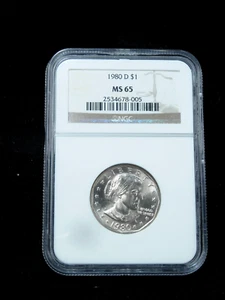 1980-D $1 Susan B Anthony Dollar - NGC MS65 - Picture 1 of 4