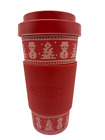 Filiżanka do kawy i herbaty z czerwonym płatkiem śniegu - kolekcja świąteczna