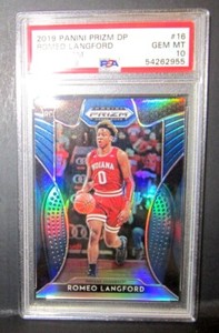 Romeo Langford 2019 Panini Prizm Draft Picks Blue Prizm REFRACTOR Rookie PSA10!