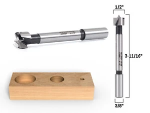 1/2" Diameter Steel Forstner Drill Bit - 3/8" Shank - Yonico 43007S - Picture 1 of 1