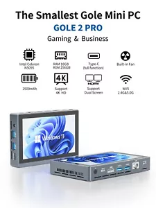 5.5 Inch Windows 11 OS Small Computer Mini PC 16GB RAM 256GB ROM Gaming Tablet - Picture 1 of 9