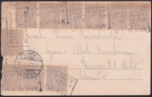 Z151 LUXEMBURG 1901 POSTCARD TO ESSEN GERMANY. - Picture 1 of 2