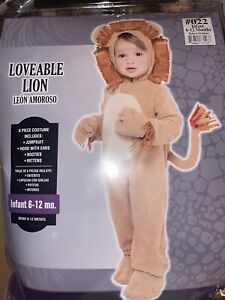 Loveable Lion Costume Infant 6-12 Months and 12-24months