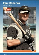 2002 Fleer Platinum Parallel White Sox Baseball Card #237 Paul Konerko /202 - EX