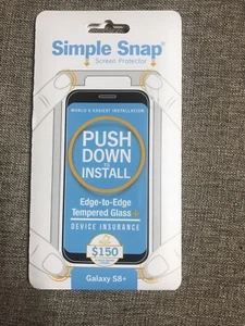 Simple Snap Edge-to-Edge Tempered Glass+ Screen Protector for Samsung Galaxy S8+ - Picture 1 of 2
