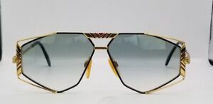 Vintage Cazal Sunglasses 80s Model 956 Color 373 Gold Black 61 11 130