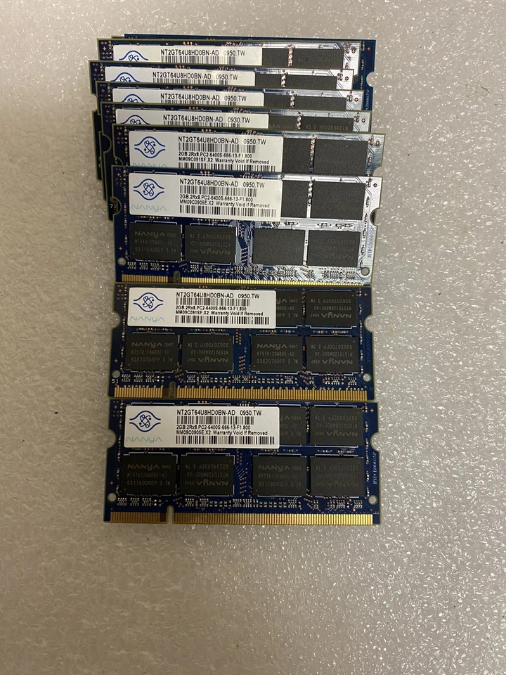 4GB (2x2GB) PC2-6400s DDR2-800MHz 2Rx8 Non-ECC Hynix HYMP125S64CP8-S6 - Image 1 of 1