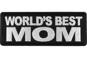 WORLD'S BEST MOM EMBROIDERED PATCH **FREE SHIPPING** - Picture 1 of 1
