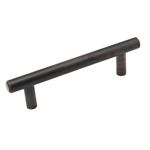 25x Contemporary Euro Style 4-1/4" Solid Oil Rubbed Bronze Cabinet Handle Pull - Picture 1 of 5