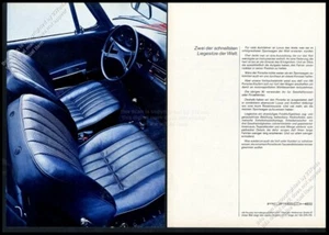 1970 Porsche 911 E Targa car blue interior photo German vintage print ad - Picture 1 of 7